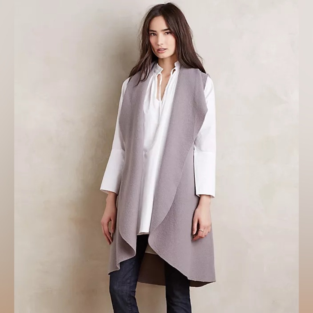 Anthropologie Vest Womens XS/S Moth Museum District Long Line Modest Cardigan
